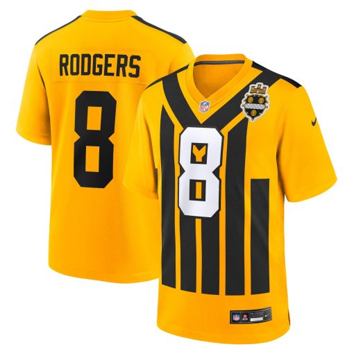 Aaron Rodgers Pittsburgh Steelers Nike Alternate 1933 Throwback Game Jersey – Gold