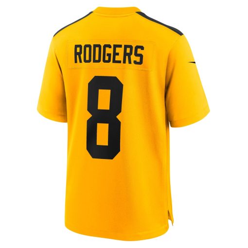 Aaron Rodgers Pittsburgh Steelers Nike Alternate 1933 Throwback Game Jersey – Gold - Image 3