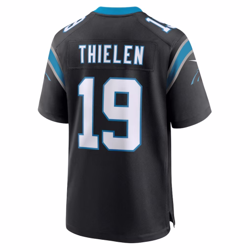 Adam Thielen Carolina Panthers Nike Team Game Jersey – Black - Image 3