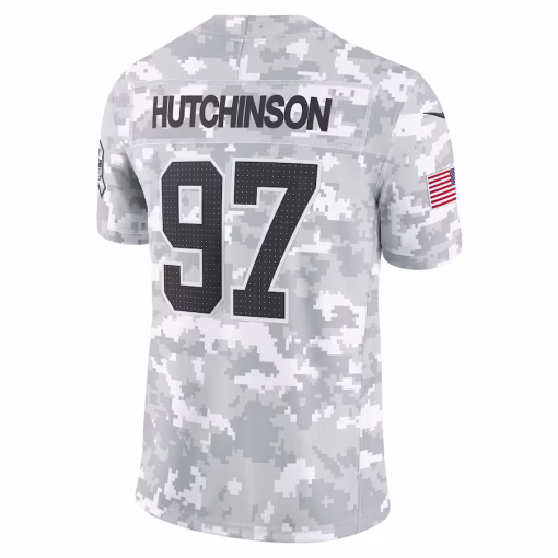 Aidan Hutchinson Detroit Lions Nike 2024 Salute to Service Limited Jersey – Arctic Camo - Image 3