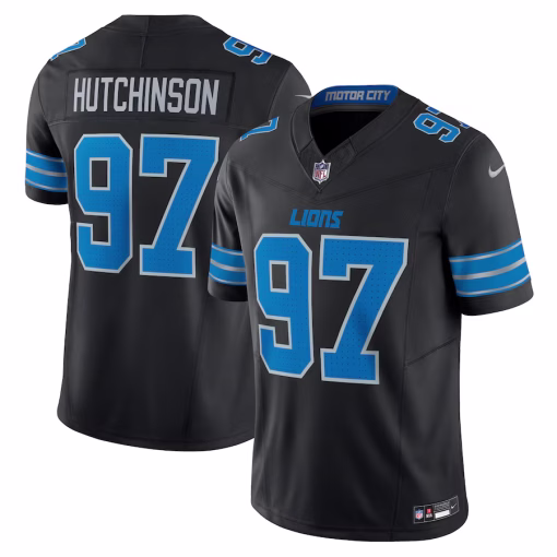 Aidan Hutchinson Detroit Lions Nike 2nd Alternate Vapor F.U.S.E. Limited Jersey – Black