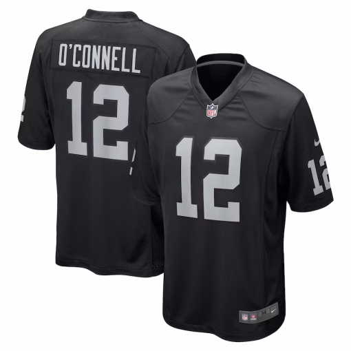 Aidan O’Connell Las Vegas Raiders Nike Team Game Jersey – Black