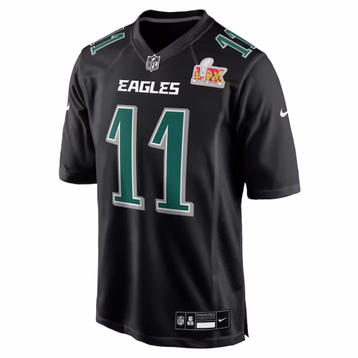 A.J. Brown Philadelphia Eagles Nike Super Bowl LIX Fashion Game Player Jersey – Carbon Black - Image 2
