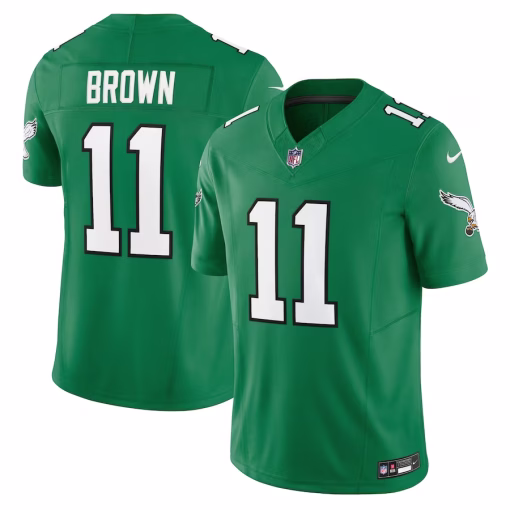 Men’s Philadelphia Eagles A.J. Brown Nike Kelly Green Vapor F.U.S.E. Limited Jersey