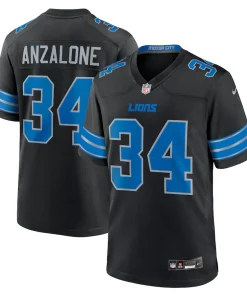 Alex Anzalone Detroit Lions Nike 2nd Alternate Game Jersey – Black