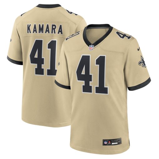 Alvin Kamara New Orleans Saints Nike Gameday Golds Alternate Game Player Jersey – Gold