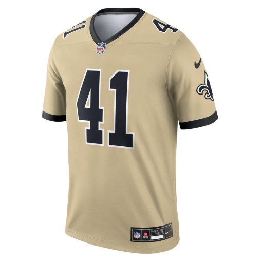 Alvin Kamara New Orleans Saints Nike Gameday Golds Alternate Legend Player Performance Top – Gold - Image 2