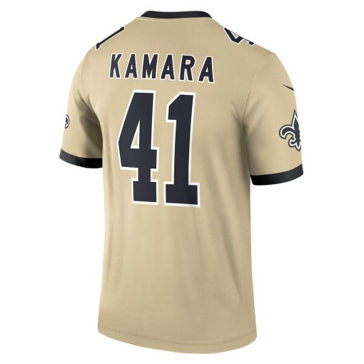 Alvin Kamara New Orleans Saints Nike Gameday Golds Alternate Legend Player Performance Top – Gold - Image 3