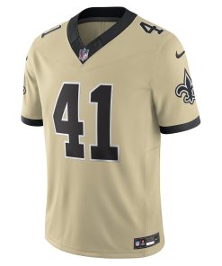Alternative view of Alvin Kamara New Orleans Saints Nike Gameday Golds Alternate Vapor F.U.S.E. Limited Jersey – Gold