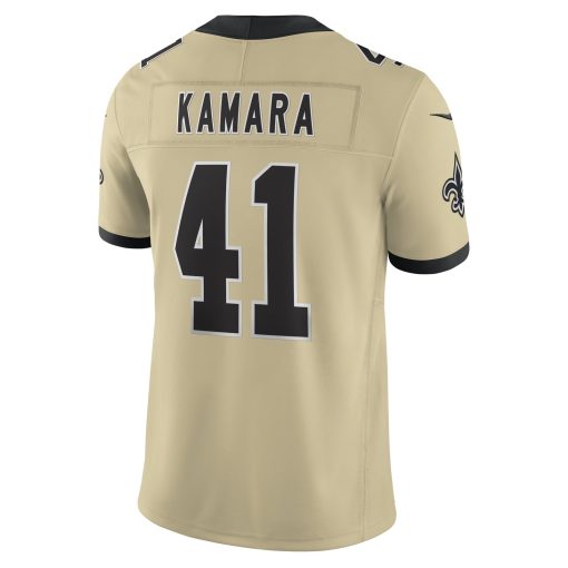 Alvin Kamara New Orleans Saints Nike Gameday Golds Alternate Vapor F.U.S.E. Limited Jersey – Gold - Image 3