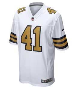 Alternative view of Alvin Kamara New Orleans Saints Nike Alternate Game Jersey –  White
