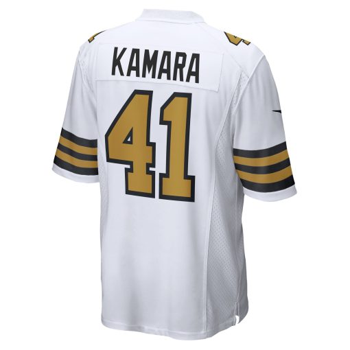 Alvin Kamara New Orleans Saints Nike Alternate Game Jersey –  White - Image 3