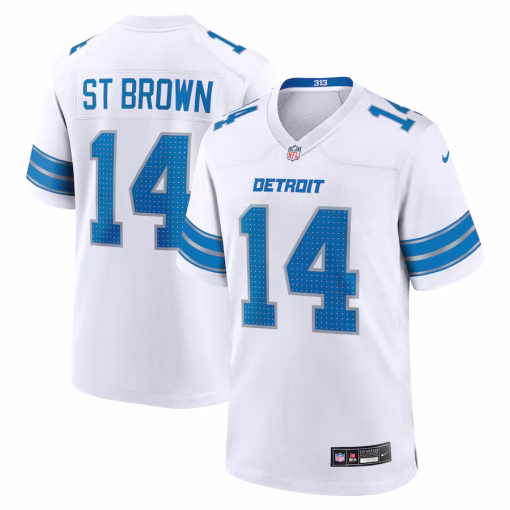 Amon-Ra St. Brown Detroit Lions Nike Game Jersey – White