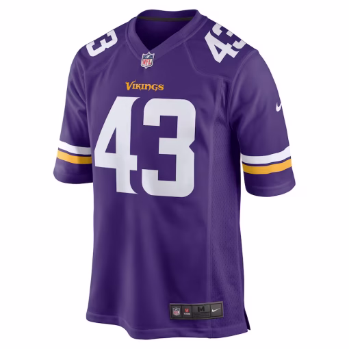 Andrew Van Ginkel Minnesota Vikings Nike Team Game Jersey – Purple - Image 2
