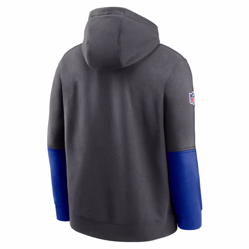 Buffalo Bills Nike 2024 Sideline Club Pullover Hoodie – Anthracite - Image 3