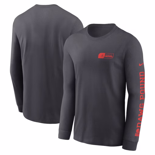Cleveland Browns Nike All Out Long Sleeve T-Shirt – Anthracite