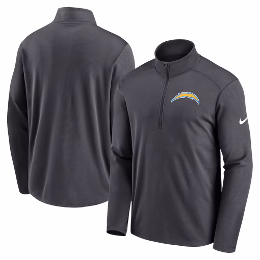 Los Angeles Chargers Nike Logo Pacer Performance Half-Zip Jacket – Anthracite