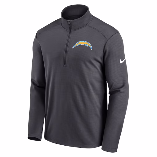 Los Angeles Chargers Nike Logo Pacer Performance Half-Zip Jacket – Anthracite - Image 2