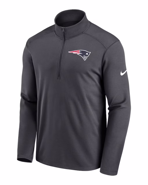 New England Patriots Nike Logo Pacer Performance Half-Zip Jacket – Anthracite - Image 2