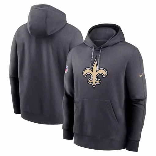 New Orleans Saints Nike 2024 Sideline Club Pullover Hoodie – Anthracite