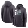 Philadelphia Eagles Nike Super Bowl LIX Champions Locker Room Trophy Collection Club Fleece Pullover Hoodie – Anthracite