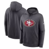 San Francisco 49ers Nike Club Logo Pullover Hoodie – Anthracite