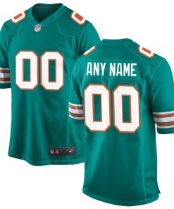 Miami Dolphins Nike Alternate Custom Game Jersey – Aqua