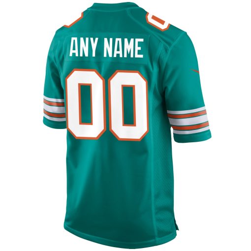 Miami Dolphins Nike Alternate Custom Game Jersey – Aqua - Image 3
