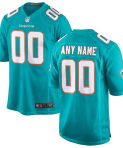 Miami Dolphins Nike Custom Game Jersey – Aqua
