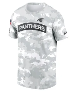 Alternative view of Carolina Panthers Nike 2024 Salute To Service Performance T-Shirt – Arctic Camo