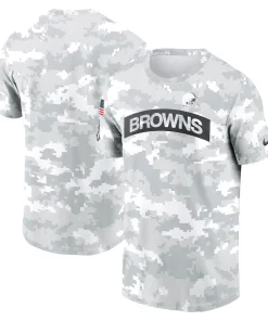 Cleveland Browns Nike 2024 Salute To Service Performance T-Shirt – Arctic Camo