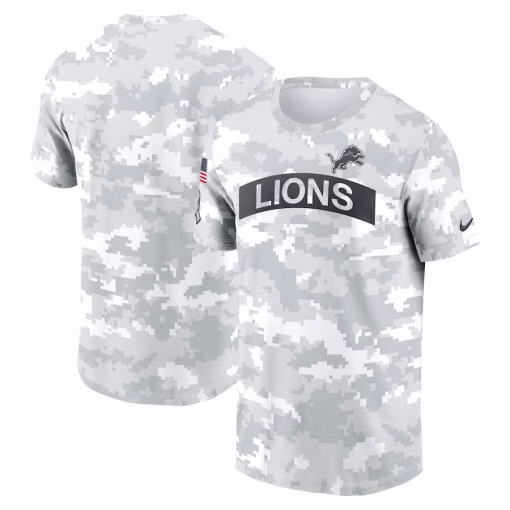 Detroit Lions Nike 2024 Salute To Service Performance T-Shirt – Arctic Camo