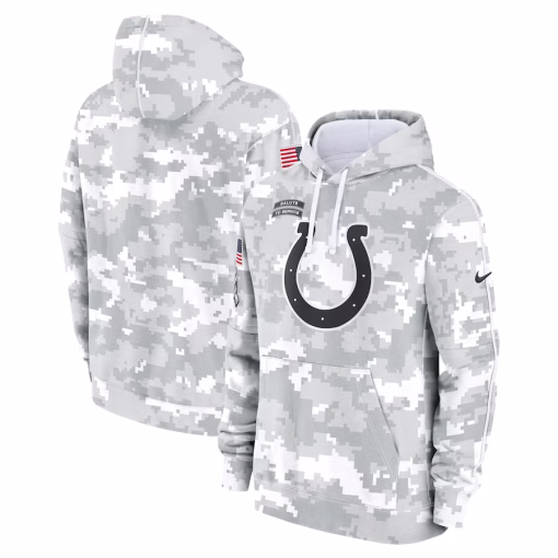 Indianapolis Colts Nike 2024 Salute to Service Club Fleece Pullover Hoodie – Arctic Camo