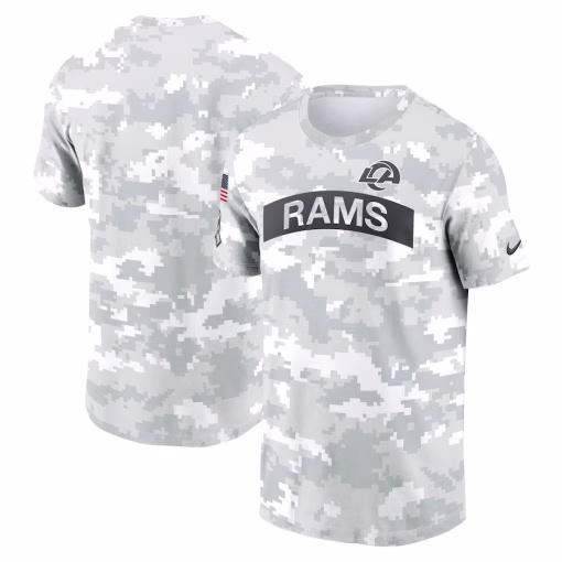 Los Angeles Rams Nike 2024 Salute To Service Performance T-Shirt – Arctic Camo