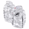 Miami Dolphins Nike 2024 Salute to Service Club Fleece Pullover Hoodie – Arctic Camo
