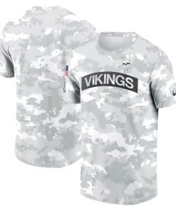 Minnesota Vikings Nike 2024 Salute To Service Performance T-Shirt – Arctic Camo
