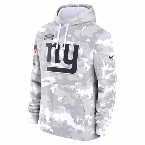New York Giants Nike 2024 Salute to Service Club Fleece Pullover Hoodie – Arctic Camo - Image 2