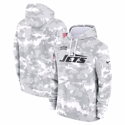 New York Jets Nike 2024 Salute to Service Club Fleece Pullover Hoodie – Arctic Camo