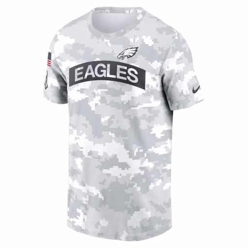 Men’s Philadelphia Eagles Nike White 2024 Salute To Service Big & Tall Performance T-Shirt - Image 2