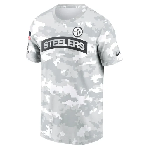 Men’s Pittsburgh Steelers Nike Arctic Camo 2024 Salute To Service Performance T-Shirt - Image 2