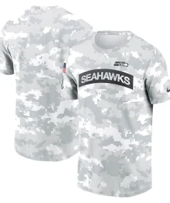 Seattle Seahawks Nike 2024 Salute To Service Performance T-Shirt – Arctic Camo