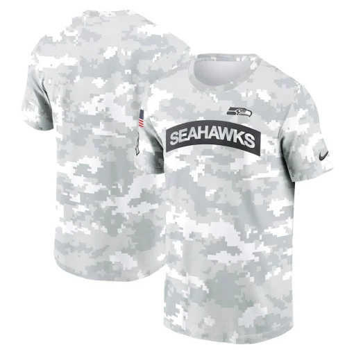 Seattle Seahawks Nike 2024 Salute To Service Performance T-Shirt – Arctic Camo
