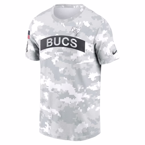 Tampa Bay Buccaneers Nike 2024 Salute To Service Performance T-Shirt – Arctic Camo - Image 2