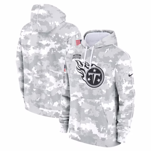 Tennessee Titans Nike 2024 Salute to Service Club Fleece Pullover Hoodie – Arctic Camo
