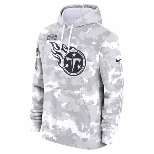 Tennessee Titans Nike 2024 Salute to Service Club Fleece Pullover Hoodie – Arctic Camo - Image 3
