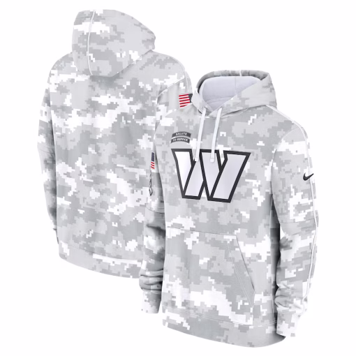 Washington Commanders Nike Young 2024 Salute to Service Club Fleece Pullover Hoodie – Arctic Camo