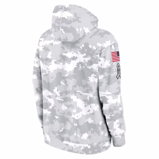 Washington Commanders Nike Young 2024 Salute to Service Club Fleece Pullover Hoodie – Arctic Camo - Image 3
