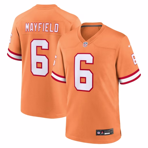 Baker Mayfield Tampa Bay Buccaneers Nike Throwback Game Jersey – Orange