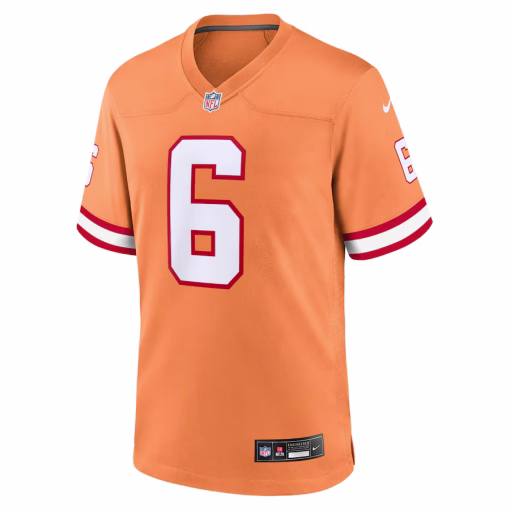 Baker Mayfield Tampa Bay Buccaneers Nike Throwback Game Jersey – Orange - Image 3