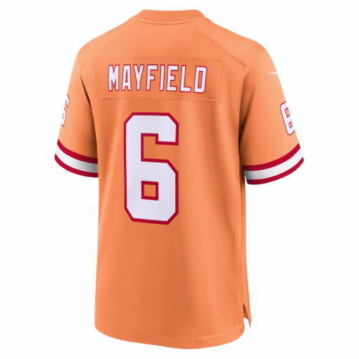 Baker Mayfield Tampa Bay Buccaneers Nike Throwback Game Jersey – Orange - Image 2
